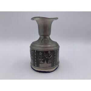 Vintage Selandia Pewter Candle Holder Norwegian Viking Folk Art Norse Decor Used